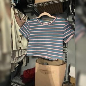 ROMWE Horizontal Striped Crop Top